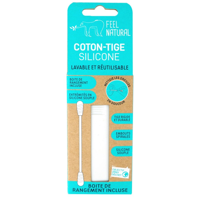 Double Coton-Tige Lavable et réutilisable et embout maquillage en bamb –  Geste Bio