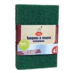 4 tampons verts à récurer écologiques - La Droguerie Ecologique