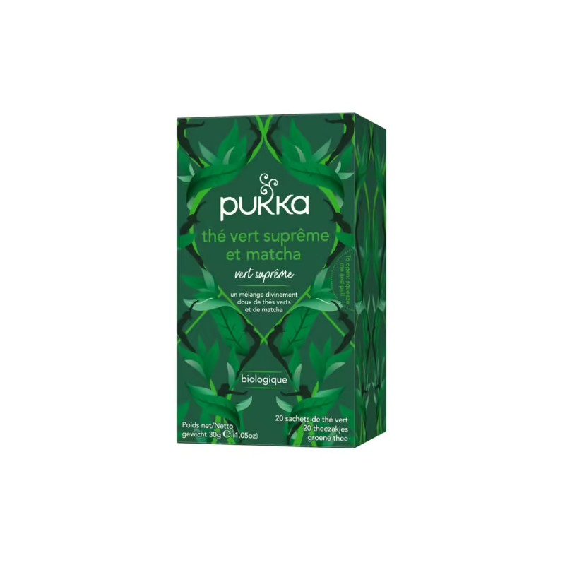 Pukka thé vert matcha suprême biologique sachets - Infusion Bio