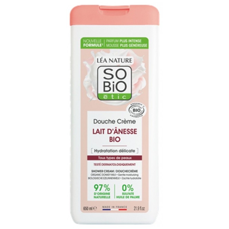 Gel douche crème au lait d'ânesse 650 ml - So Bio Etic