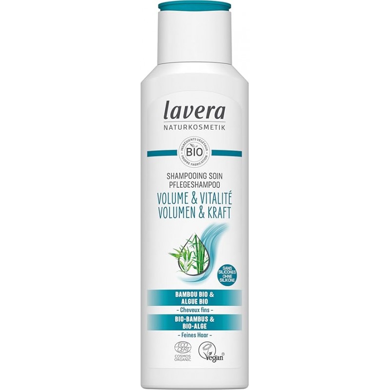 Shampoing volume & vitalité pour cheveux fins & fragilisés - Lavera