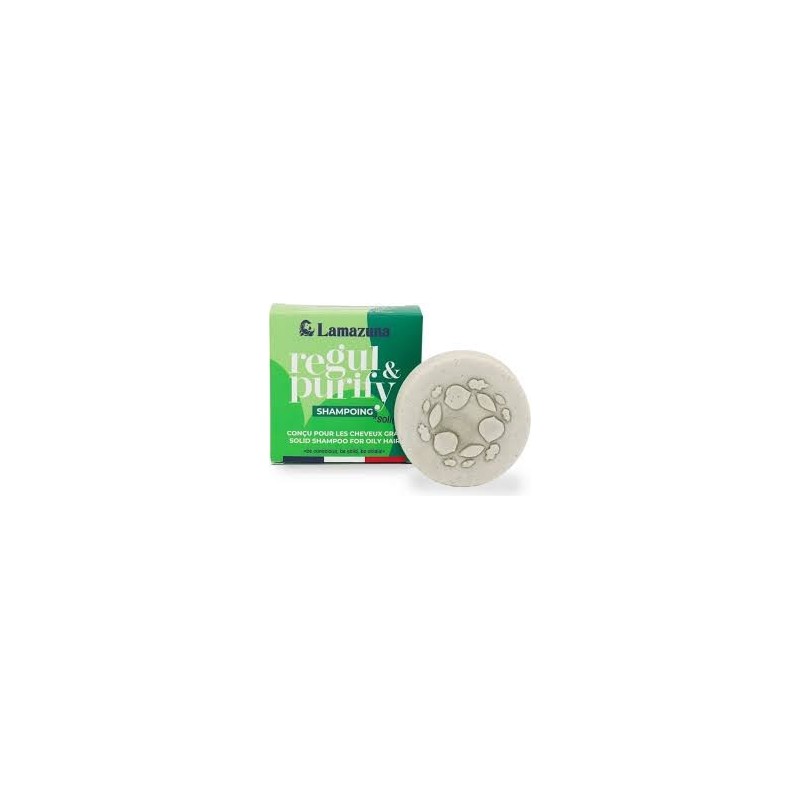 Shampoing solide purifiant cheveux gras Regul & Purify - Lamazuna